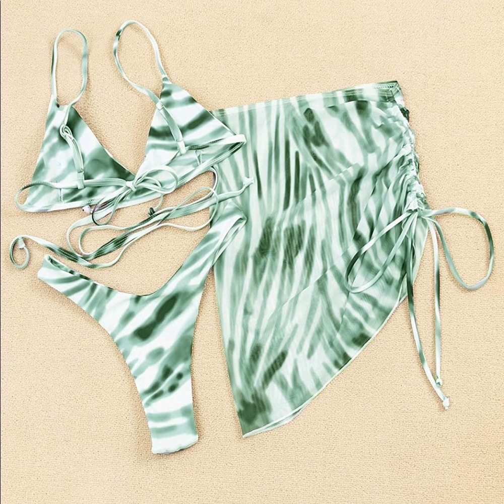 Tie Dye 3 Piece Bathing Suit Set